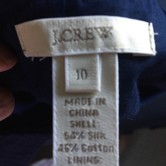Beautiful JCrew silk and cotton  navy top! - Picture 5 of 10